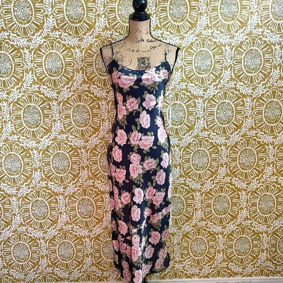 NWT Reformation Alisal Floral Print Silk Midi Slip Dress in Black $248 size XS - Picture 6 of 13